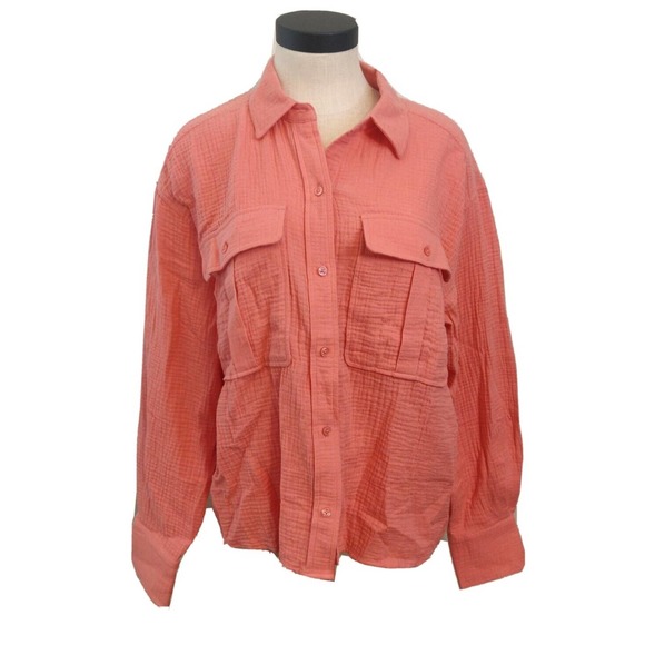 Banana Republic Tops - Banana Republic NWT Women's Button Up Blouse Pink Size M Long Sleeve.
